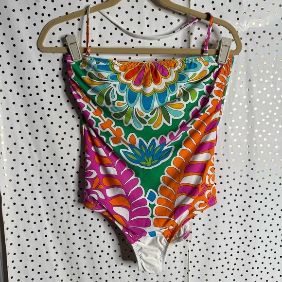 Trina Turk Multicolor Floral Swimsuit - Picture 1 of 8